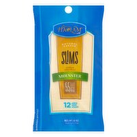 Haolam Slims Muenster Natural Cheese Ultra Slim Slices, 12 count, 6 oz