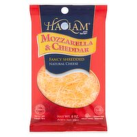 Haolam Mozzarella & Cheddar Fancy Shredded Natural Cheese, 8 oz