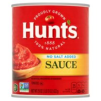 Hunt's No Salt Added Tomato Sauce, 29 oz, 29 Ounce