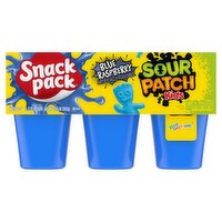 Snack Pack Sour Patch Kids Blue Raspberry Juicy Gels, 3.25 oz, 6 count, 3.25 Ounce