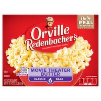 Orville Redenbacher's Movie Theater Butter Gourmet Popping Corn, 3.29 oz, 6 count