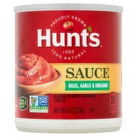 Hunt's Basil, Garlic & Oregano Tomato Sauce, 8 oz, 8 Ounce