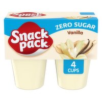 Snack Pack Zero Sugar Vanilla Pudding, 3.25 oz, 4 count, 13 Ounce