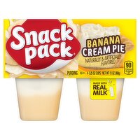 Snack pack Banana Cream Pie Pudding, 3.25 oz, 4 count