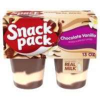 Snack Pack Chocolate Vanilla Pudding, 3.25 oz, 4 count