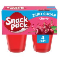 Snack Pack Cherry Sugar Free Low Calorie Juicy Gels, 3.25 oz, 4 count