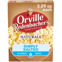 Orville Redenbacher's Naturals Simply Salted Gourmet Popping Corn, 3.29 oz, 6 count