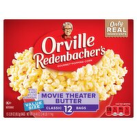 Orville Redenbacher's Movie Theater Butter Microwave Popcorn Value Size, 3.29 oz, 12 count, 39.49 Ounce