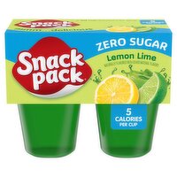 Snack Pack Zero Sugar Lemon Lime Low Calorie Juicy Gels, 3.25 oz, 4 count