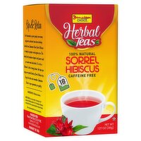 Jamaican Choice 100% Natural Sorrel Hibiscus Herbal Teas, 18 count, 1.27 oz