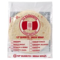 La Banderita Original 12" Burrito/Mega Wrap Flour Tortillas, 12 count, 41 oz