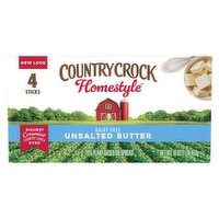 Country Crock Homestyle Unsalted Butter 79% Plant-Based Oil Spread, 4 count, 16 oz