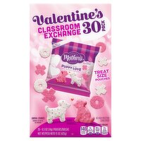 Mother's Valentine's Classroom Exchange Puppy Love Animal Frosted Cookies, 0.5 oz, 30 count