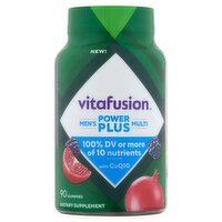 Vitafusion Blue Raspberry Pomegranate Flavor Men's Power Plus Multi Dietary Supplement, 90 count