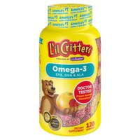 Vitafusion L'il Critters Omega-3 EPA, DHA & ALA Gummies Dietary Supplement, 120 count