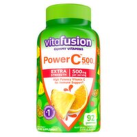 Vitafusion Gummy Vitamins Power C 500 mg Extra Strength Dietary Supplement, 92 count