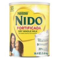 Nestle Nido Fortificada Dry Whole Milk, 56.4 oz