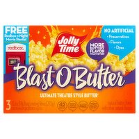 Jolly Time Blast O Butter Microwave Popcorn, 3.2 oz, 3 count, 9.6 Ounce