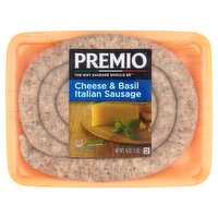 Premio Cheese & Basil Italian Sausage, 16 oz