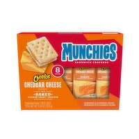 Munchies Sandwich Crackers Cheetos Cheddar Cheese Flavored 1.38 Oz, 8 Count