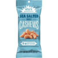 Nut Harvest Whole Cashews Sea Salted 2 1/4 Oz