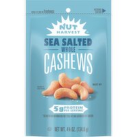 Nut Harvest Whole Cashews Sea Salted 4 3/4 Oz