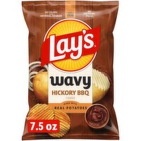 Lay's Wavy Potato Chips Hickory BBQ Flavored 7 1/2 Oz