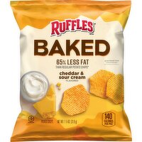 Ruffles Baked Potato Crisps Cheddar & Sour Cream Flavored 1 1/8 Oz, 1.13 Ounce