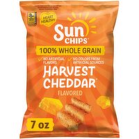 SunChips Whole Grain Snacks Harvest Cheddar Flavored 7 Oz
