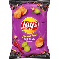 Lay's Flamin' Hot Dill Pickle Flavored Potato Chips, 7 3/4 oz