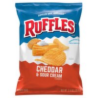 Ruffles Potato Chips Cheddar & Sour Cream Flavored 2 1/2 Oz, 2.5 Ounce