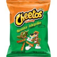 Cheetos Crunchy Cheese Flavored Snacks Cheddar Jalapeno Flavored 3 1/4 Oz