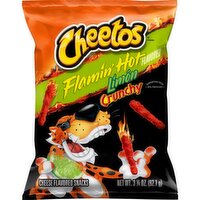 Cheetos Crunchy Cheese Flavored Snacks Flamin' Hot Limon Flavored 3 1/4 Oz