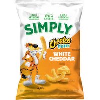 Cheetos Simply Puffs Cheese Flavored Snacks White Cheddar Flavored 2 1/2 Oz