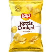 Lay's Kettle Cooked Potato Chips Original 8 Oz, 8 Ounce