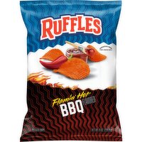 Ruffles Potato Chips Flamin' Hot BBQ Flavored 8 Oz