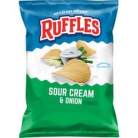 Ruffles Potato Chips Sour Cream & Onion Flavored 8 Oz, 8 Ounce