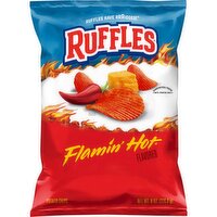 Ruffles Potato Chips Flamin' Hot Flavored 8 Oz