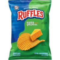 Ruffles Potato Chips Queso Cheese Flavored 8 Oz, 8 Ounce