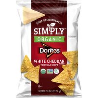 Doritos Simply Organic Tortilla Chips White Cheddar Flavored 7 1/2 Oz