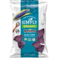 Tostitos Simply Organic Blue Corn Tortilla Chips With Sea Salt 13 1/2 Oz