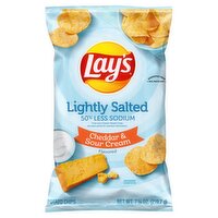 Lay's Lightly Salted Cheddar & Sour Cream Flavored Potato Chips, 7 3/4 oz