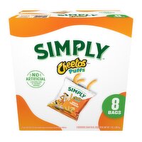 Cheetos Simply Puffs Cheese Flavored Snacks White Cheddar 7/8 Oz, 8 Count, 7 Ounce