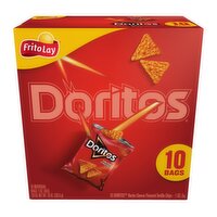 Doritos Tortilla Chips Nacho Cheese Flavored 1 Oz 10 Count