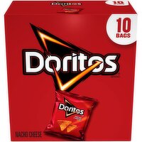 Doritos Tortilla Chips Nacho Cheese Flavored 1 Oz, 10 Count