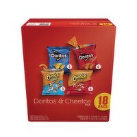 Frito Lay Snacks Doritos & Cheetos Mix Variety 17 5/8 Oz, 18 Count, 3.5 Ounce