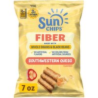 SunChips Whole Grain And Black Bean Snacks Southwestern Queso Flavored 7 Oz