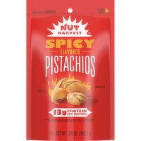 Nut Harvest Pistachios Spicy Flavored 3 3/4 Oz