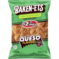 Baken-ets Chicharrones Fried Pork Skins Queso Flavor 4 Oz