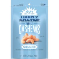 Nut Harvest Nuts Lightly Salted Cashews 4 3/4 Oz